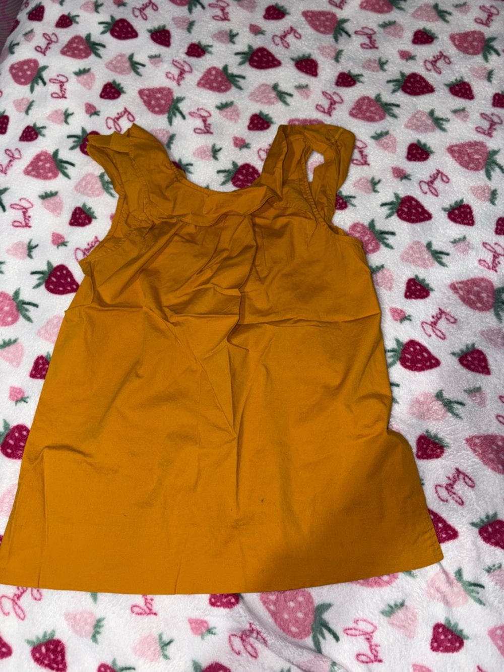 J. Crew Women's Ruffle Shoulder Tank Top - Mustard Yellow